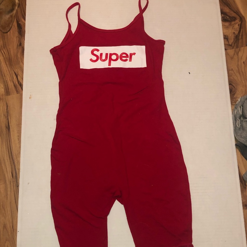 Red body suit